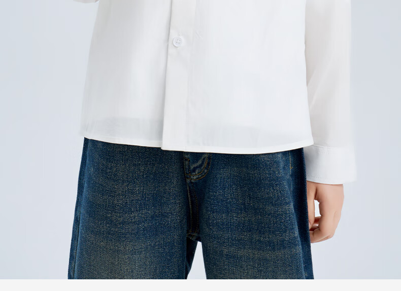 Luomeng Children's Chinese-Style Jacket, New Traditional Boys' Shirt, Versatile Spring And Autumn Bamboo Casual Shirt for Boys, White, Size 140 17
