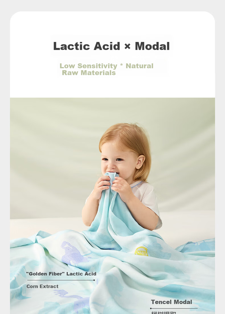 Babycare Summer Baby Air Conditioning Quilt, Cooling Blanket, Natural Cool Gauze Blanket, Mint Ice Lemon Flavor, 110*140CM 12