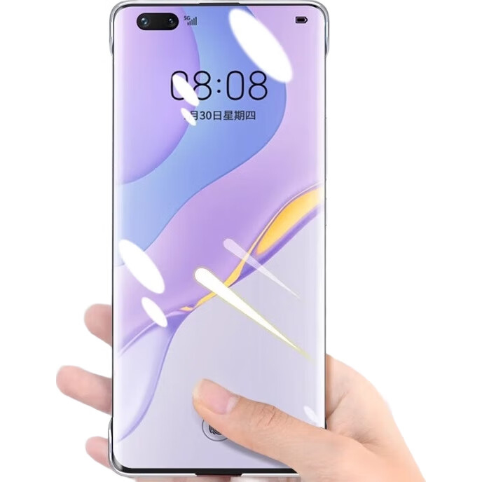 ZHIWEISHI Чехол для Huawei Nova 7 Pro, ультратонкий, полностью прозрачный, безрамочный, ударопрочный