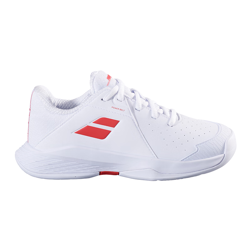 Babolat Children's Tennis Shoes, PROPULSE JR 3 AC 36, White/coral Color