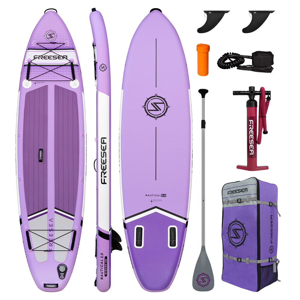 TRANS-E Creative Group Paddleboard Sailor Surfboard Inflatable Folding Fishing SUP Water Board, Xiguang Pink, 3.5 Meters