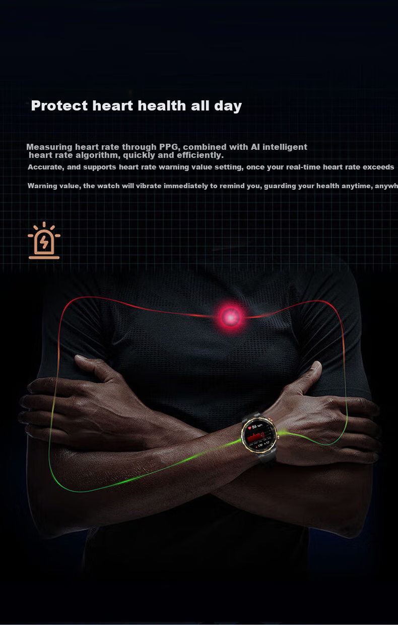 Dosmet Huawei HarmonyOS Compatible Smartwatch for Men, Sports Running GPS Beidou Positioning Compatible with Apple IPhone And IOS 6
