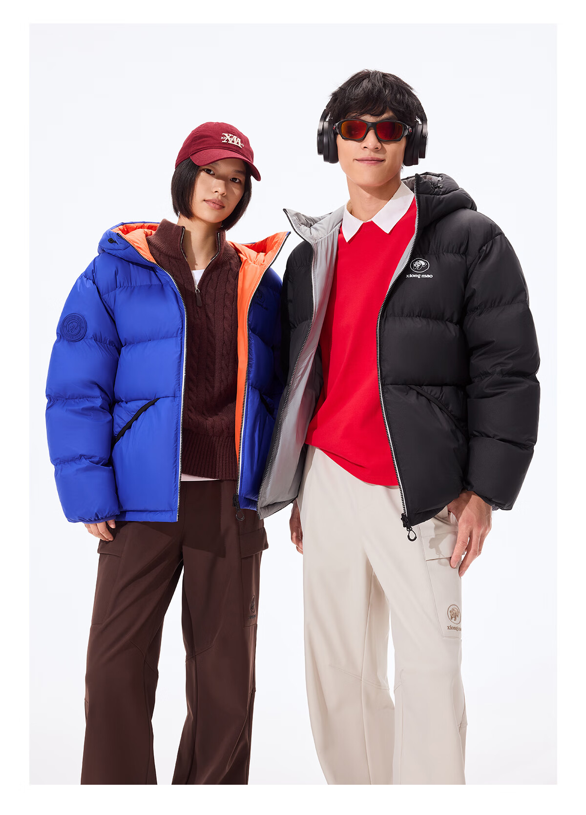 Panda Zhang Yuxi Same Style [Ice Burner] 90% Down Unisex Autumn Winter Reversible Warm High Loft Puffer Jacket, S 13