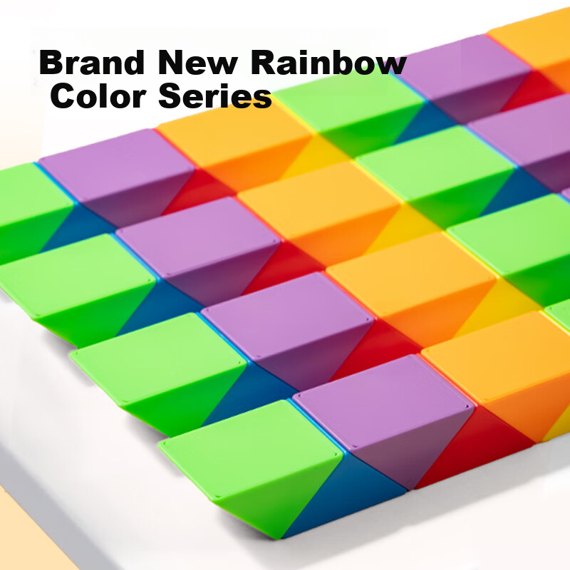 Deli Rainbow Magic Ruler with 72 Segments, Versatile Elastic Flexible Bending Toy, Birthday Gift YP146-72