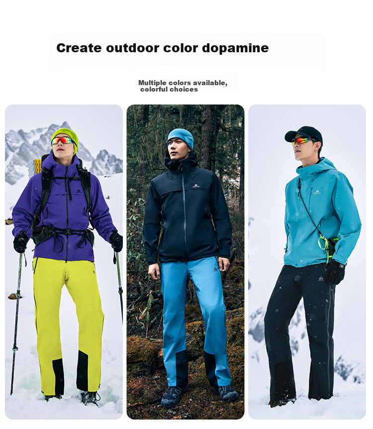 Pioneer Camp Hardshell Hiking Pants for Men, Durable Outdoor Windproof Waterproof Mountaineering Trekking Trousers with Breathable Long Pants 6