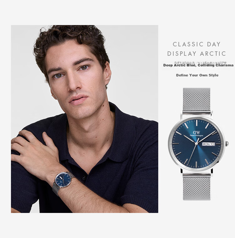 Daniel Wellington DW714 Phantom Single-Eye Business Men's Quartz Watch with Steel Band - Birthday Gift for Boyfriend 7