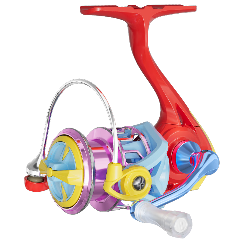 TEBEN Linglong Youth Edition Spinning Reel with Line Bait 500 Series Fishing Reel + PE Line + Casting Aid + Lure