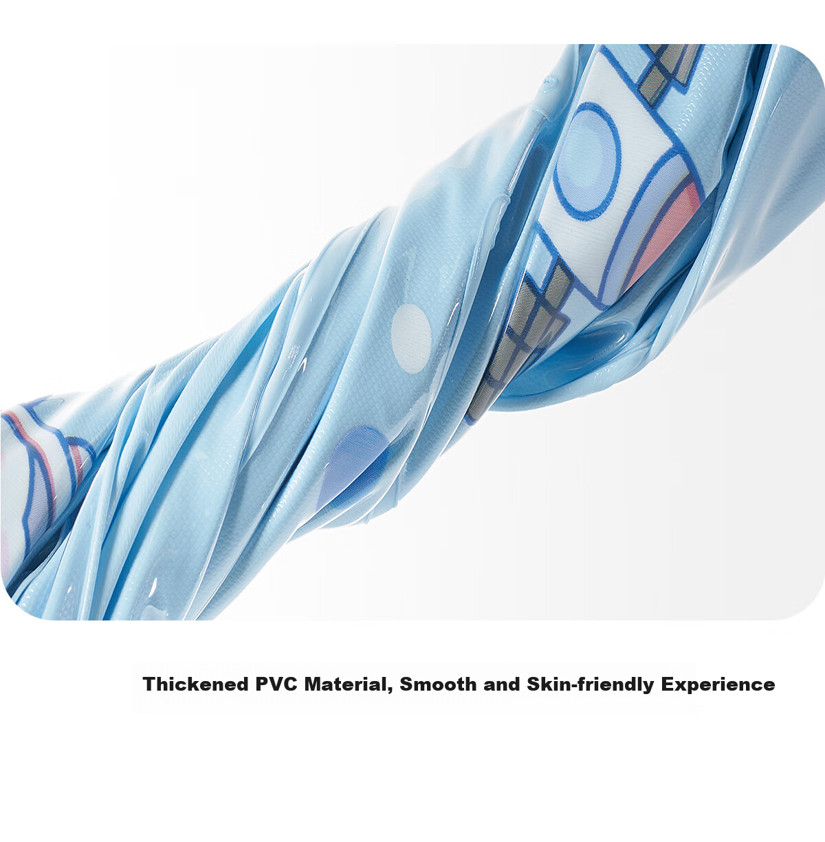 361° Children's Swimming Ring, for Boys And Girls, Anti-Rollover, Suitable for Beginners, Cute Underarm Inflatable Life Buoy, Light Sky Blue 18