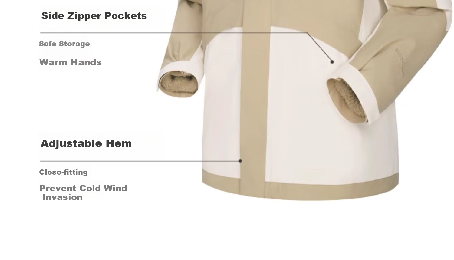 CAMEL Water-Resistant, Oil-Proof, And Waterproof Three-In Hiking Jacket A6B018 Light Mocha Cloud White Men's And Women's Style S 10