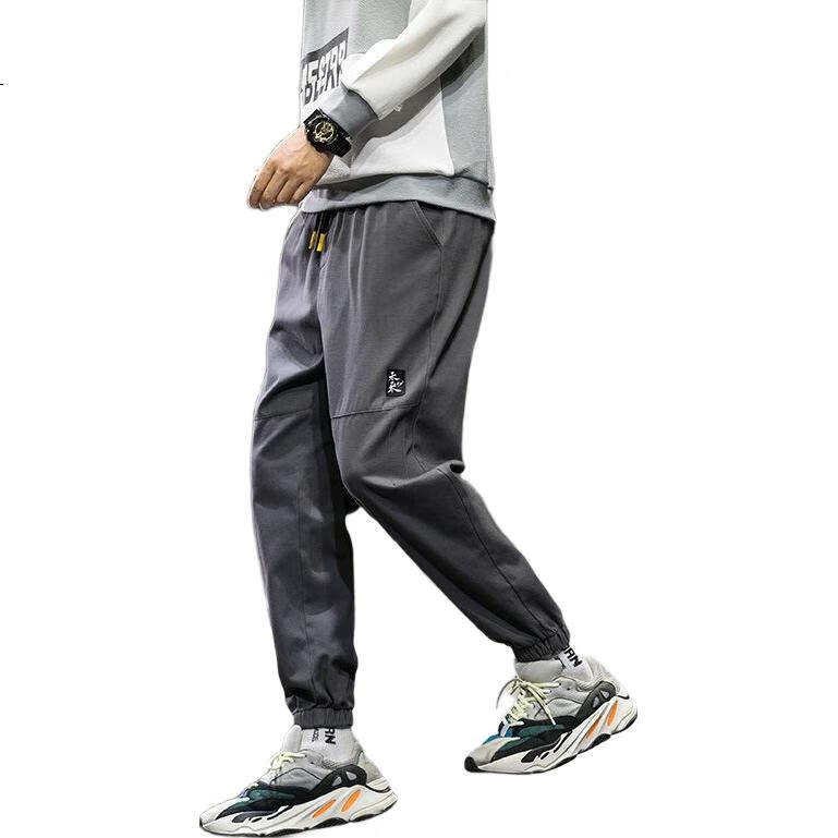 Мужские брюки MMOPTOP American-Style Trendy Joggers, весна-осень, винтажные, из чистого хлопка, карго, спортивные, повседневные, укороченные штаны, 506, темно-серый, XL