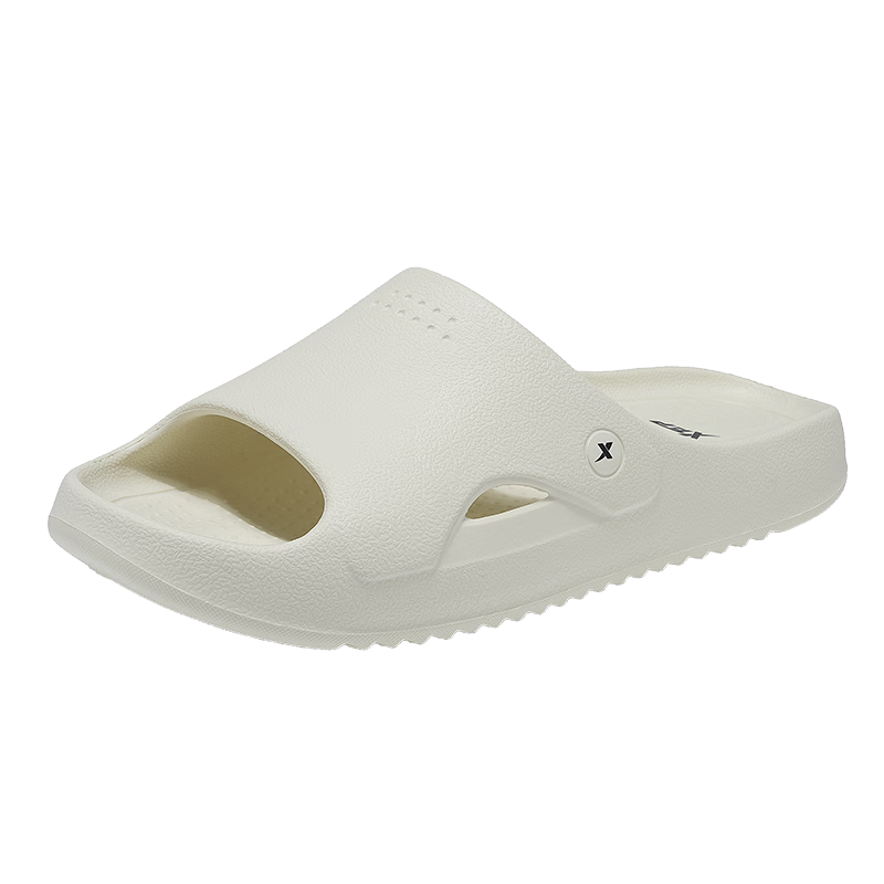 XTEP Sports Slippers for Men, Single-Strap Sandals, Summer Outdoor Wear, Couple Slippers, A043, White, Size 42-43
