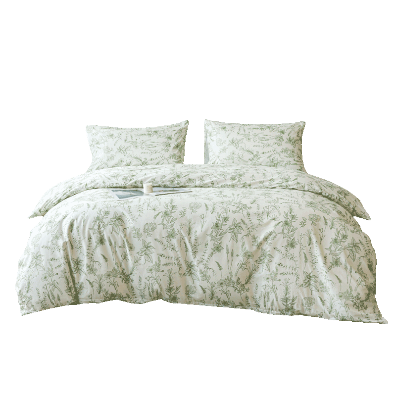 Grace 7A Antibacterial Skin-Friendly Four-Piece Bedding Set for Double Bed, Suitable for All Seasons, Home Use, 1.5/1.8 Meters Wide, Elegant Style, 200*230cm