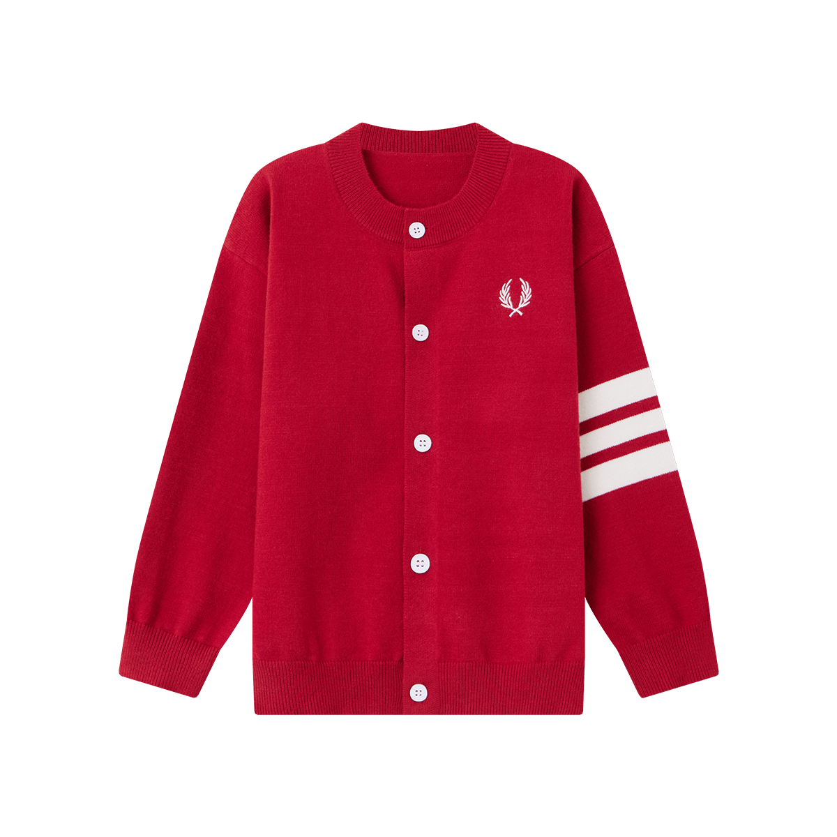 Duoduo Home Boys' Cardigan Sweater New Year Knit Jacket Spring Crew Neck School Style Versatile Top for Older Kids