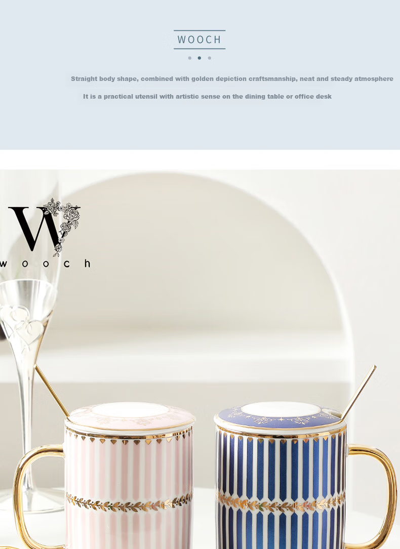 WOOCH [Mid-Autumn Festival Gift] Housewarming Gift Box Set, Ceramic Mug with Lid, A Pair of Mugs for New Home, Wedding Gift 10