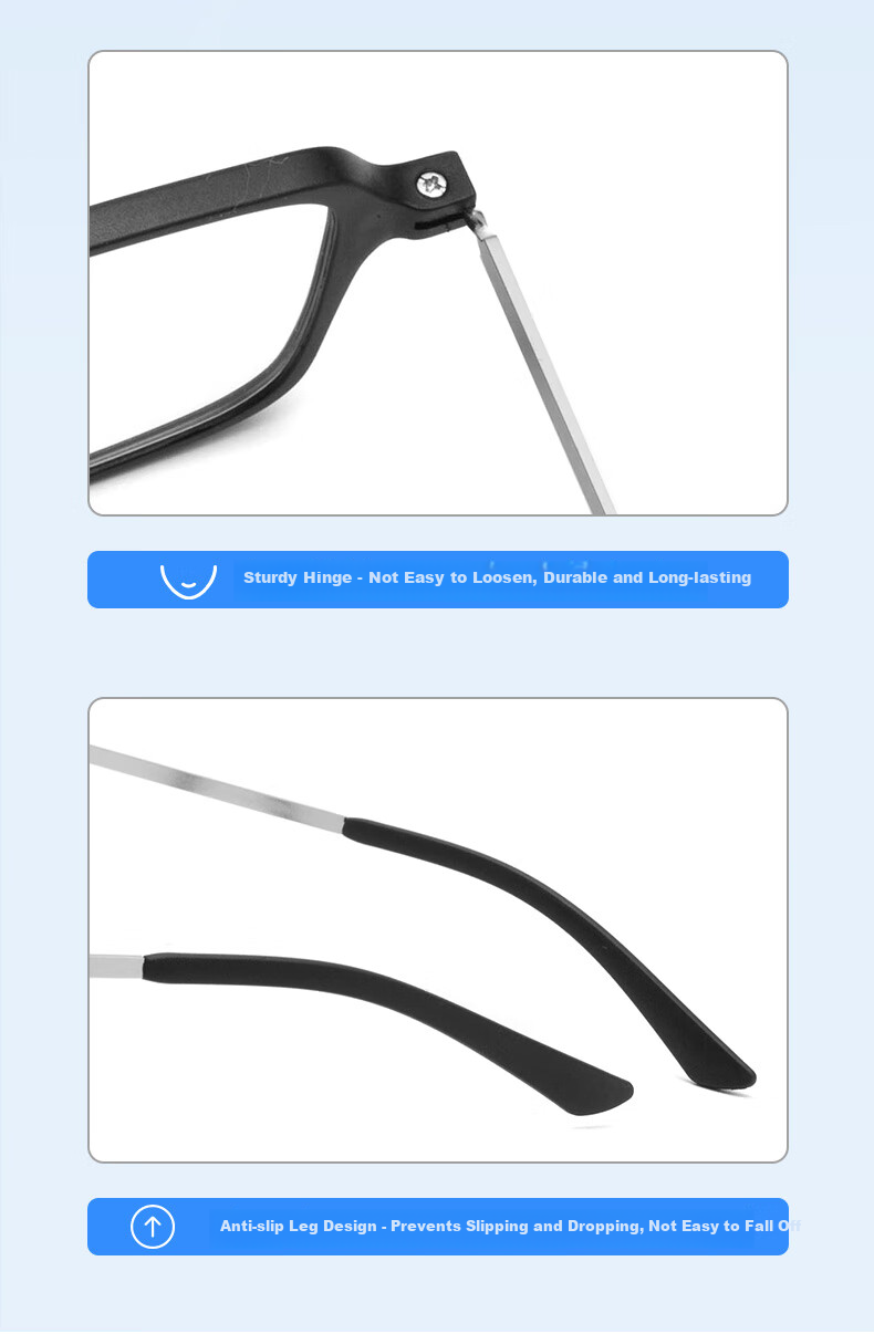 Lianshang Anti-Blue Light Reading Glasses for Men And Women, Foldable Portable High-Definition Phone Glasses for Elderly with Presbyopia, Model 7024N 250 Degrees 13
