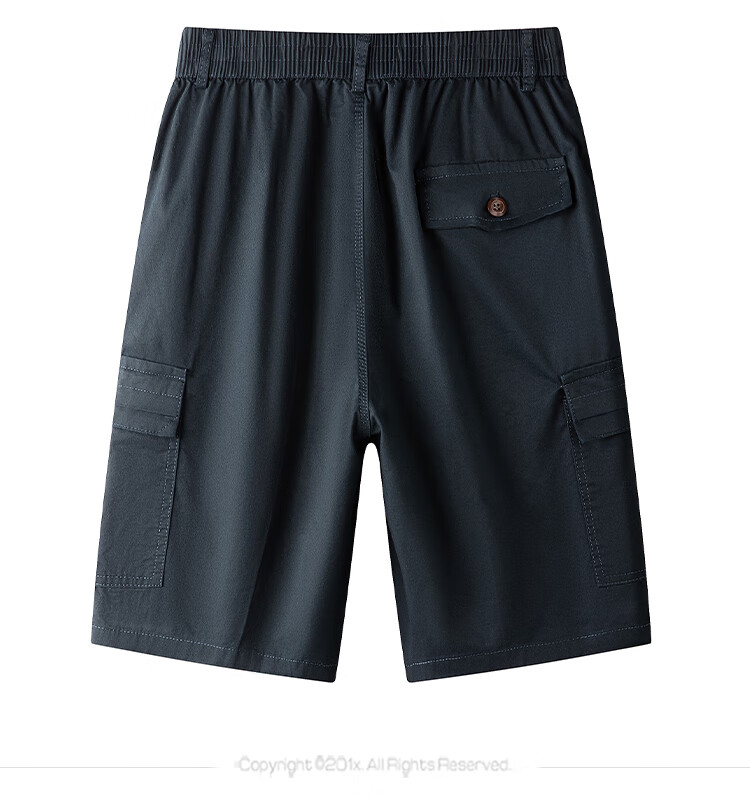 ROMON 100% Pure Cotton Shorts for Men, Summer Casual Five-Point Pants, Breathable Business Shorts for Young And Middle-Aged, Running Sports Beach Shorts, Thi 3