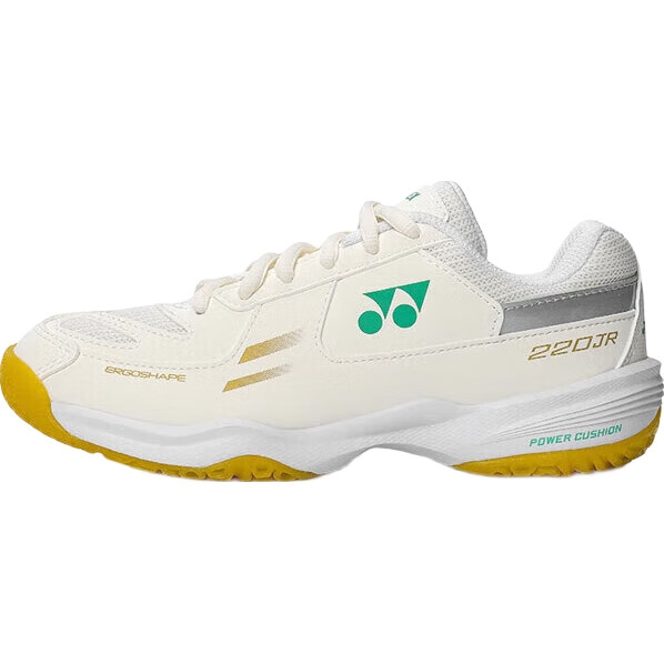 Кроссовки для бадминтона YONEX SHB220JRCR, детская модель, противоскользящие, амортизирующие, комфортные, цвет бежевый, размер 36