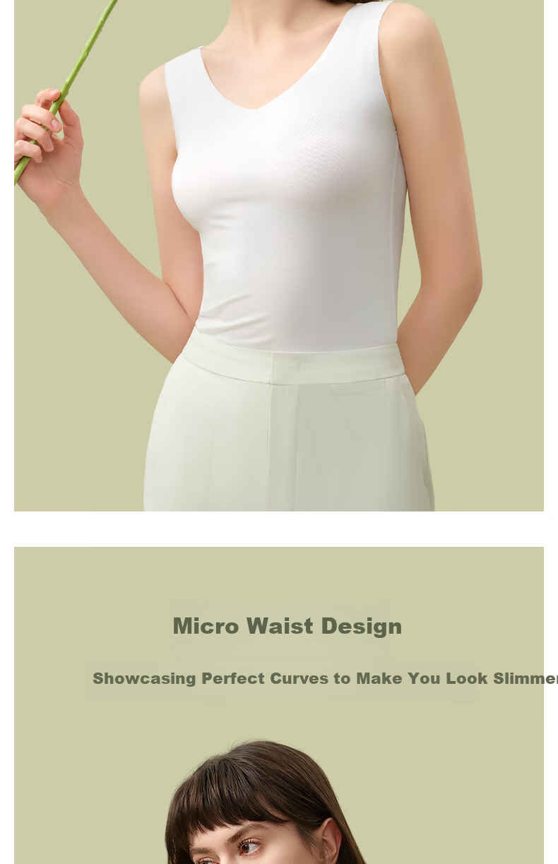 MONTAGUT Seamless Modal Camisole Tank Top for Women, Slim-Fit Sleeveless Undershirt, Thin Underwear Vest, Summer Halter Top 7