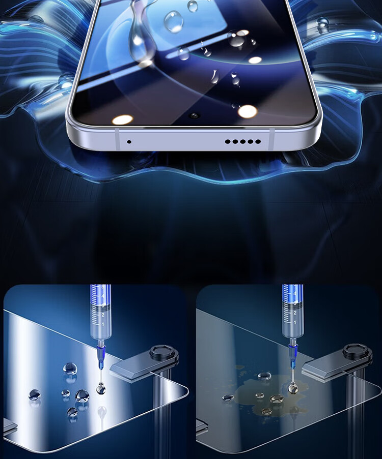 ESCASE [Two-Pack] Screen Protector for Redmi K80 Pro, Full Coverage Ultra-Thin HD Tempered Glass Film for Xiaomi Redmi K80 Pro, Anti-Fingerprint Smooth Touch Experience 2