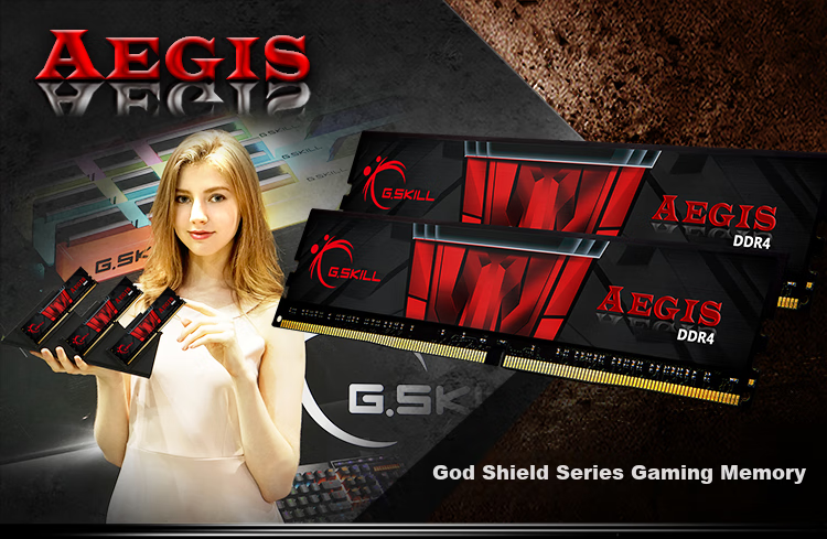 G.SKILL, 8GB, 3200MHz DDR4 Desktop Memory Module, Aegis/black And Red Color 10