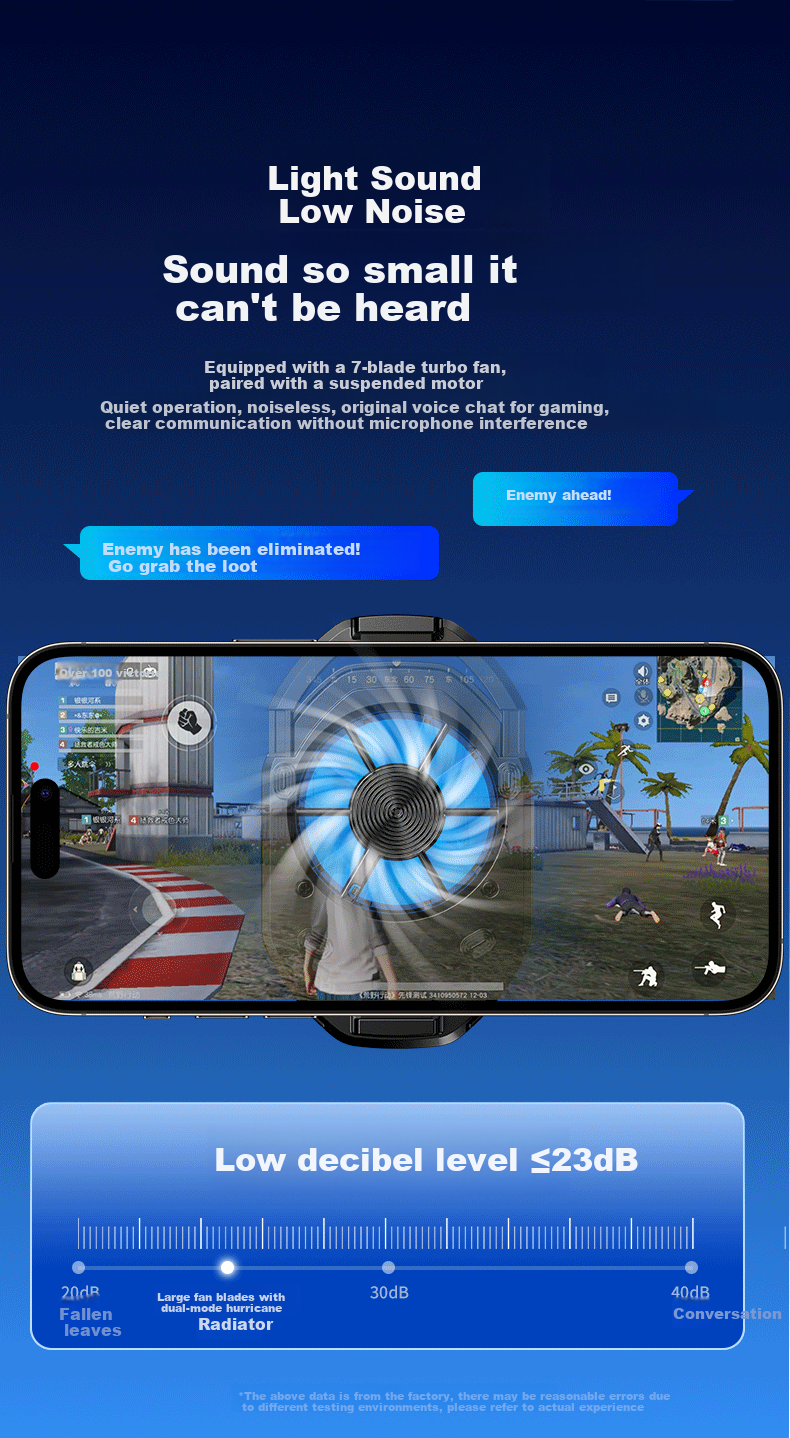 WITGOER [AI Temperature Control, Ice-Creating] Phone Cooling Fan Clip-On Semiconductor Cooling Fan for Live Streaming, Gaming, Temperature Reduction Device Suitable for Apple, IQOO, OnePlus, Huawei AI 9