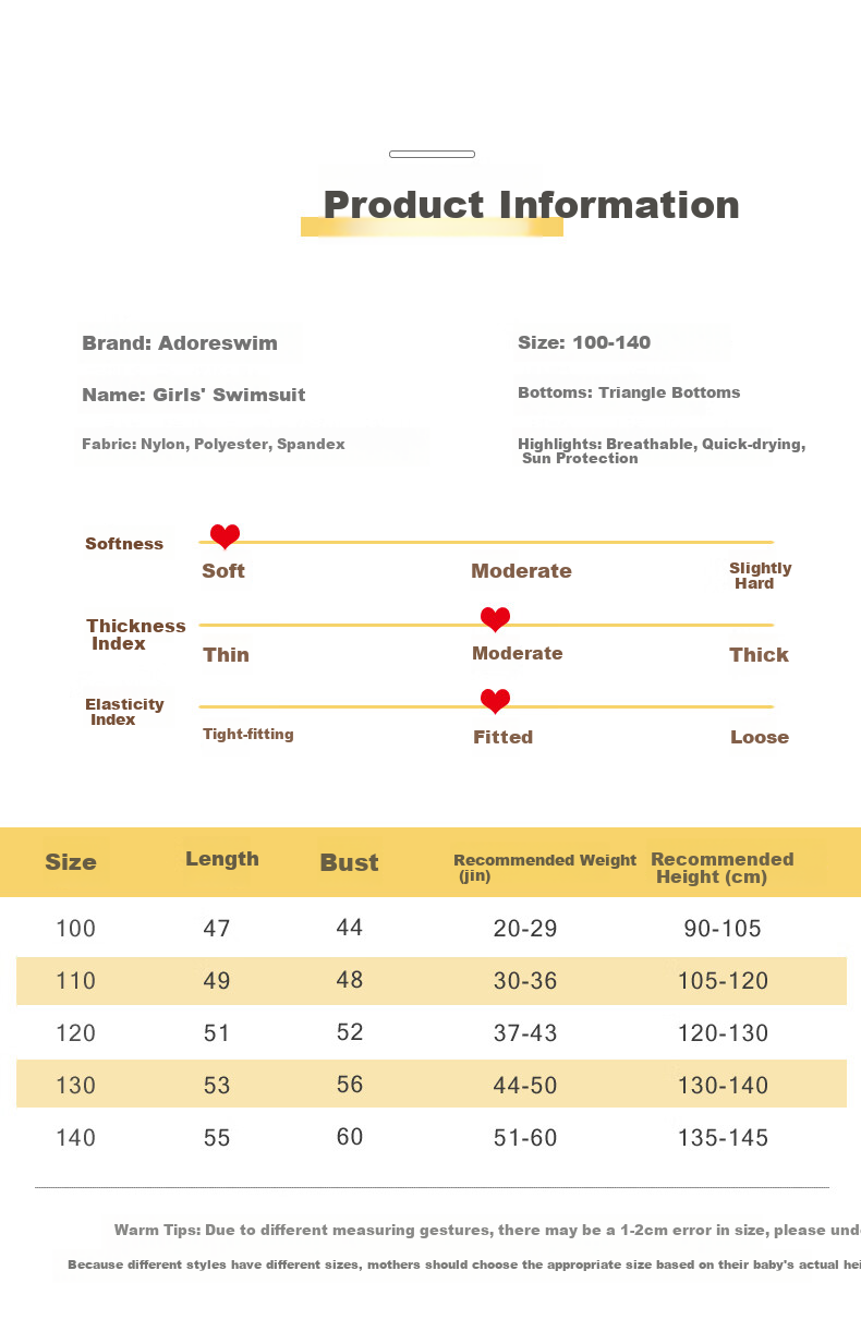 Adoreswim 2025 New One-Piece Swimsuit for Older Children, Summer Sun Protection Professional Swimwear for Girls And Toddlers 2