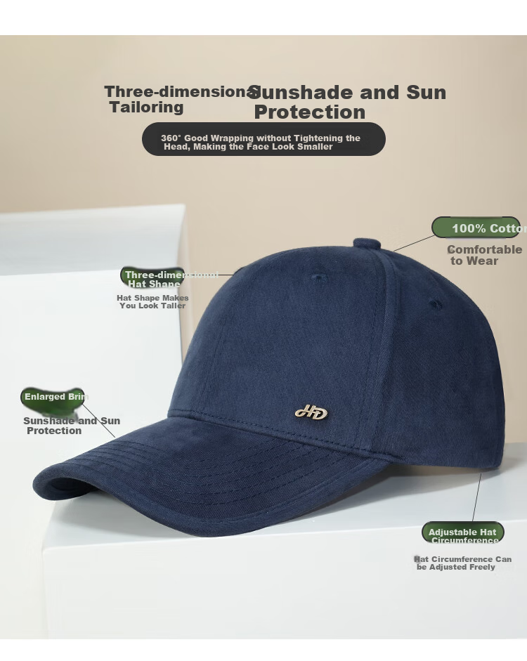 Hodo Baseball Cap for Men And Women, All-Season Visor Hat, Sun Hat with Large Circumference, Summer UV Protection, Face-Slimming Sunshade Cap 3