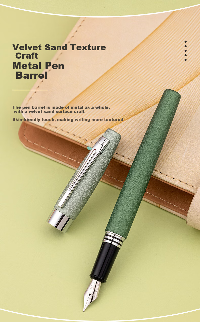 HERO Fountain Pen, Yayue Series, Iridium-Tipped Signature Pen, Stylish Student Birthday Gift, Pink, F Nib 4