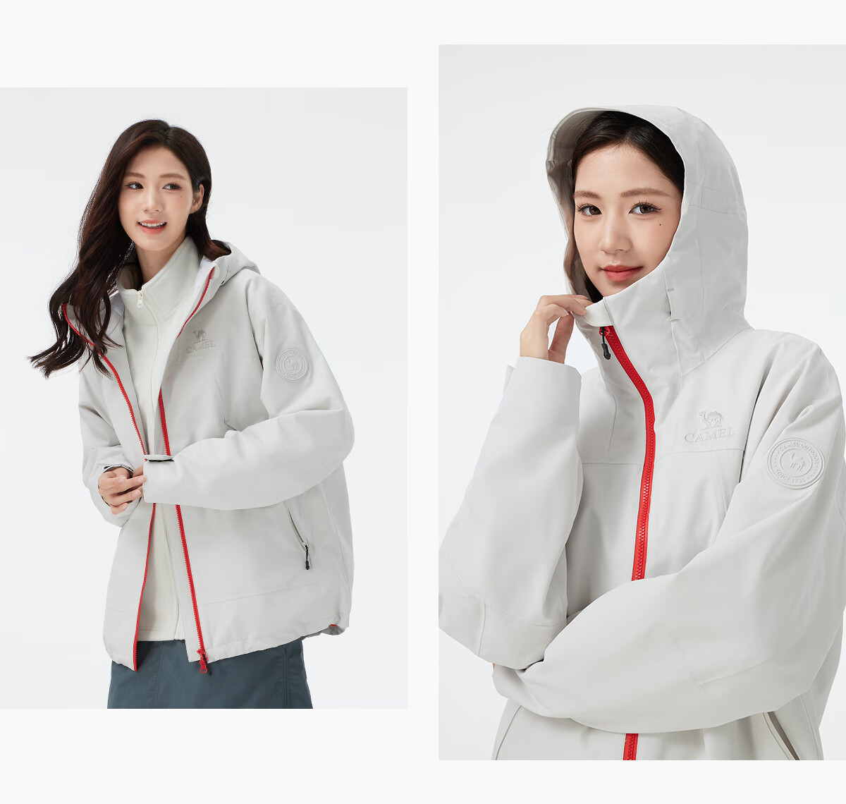 CAMEL (CAMEL) [King of Kings KAIJIA KING] Wang Junkai's 2025 Outdoor Three-in-One Assault Jacket Color-blocked Rainproof Mountaineering Suit 13