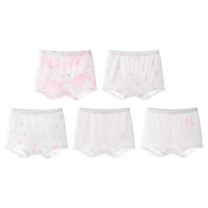 YEEHOO Children's Underwear, Boys And Girls Modal Summer Thin Style, 7A Antibacterial Mulberry Silk Gusset, Baby Underwear, Ice Silk Underwear
