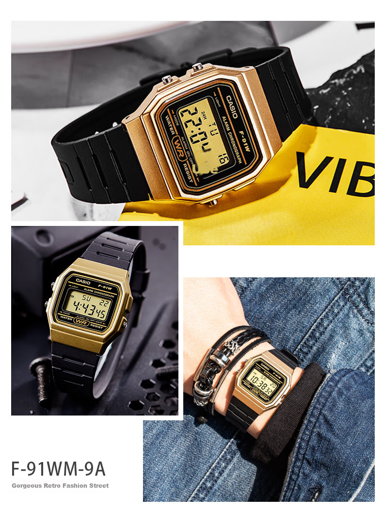 Casio Casio F-91W Watch for Men And Women, Retro Small Square Student Watch F-91WM 11