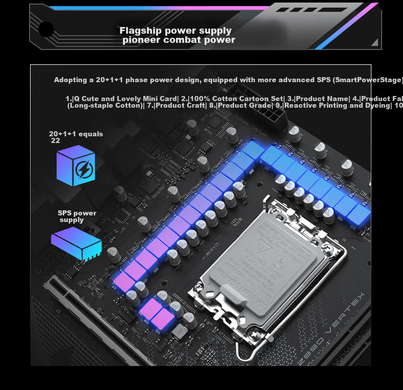 MAXSUN MS-I Craft Z890 Vertex Gaming Motherboard, Supports DDR5 CPU 270K/265KF/250K (Intel Z890/LGA 1851) 4