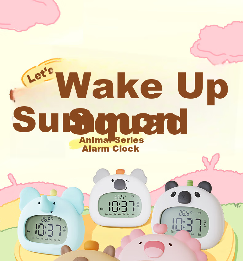 BANDIAN ORIGINALLITY Cute Smart Alarm Clock for Students' Wake-Up, Cartoon Desktop Electronic Timer for Boys And Girls, Back-To Season Gift 1