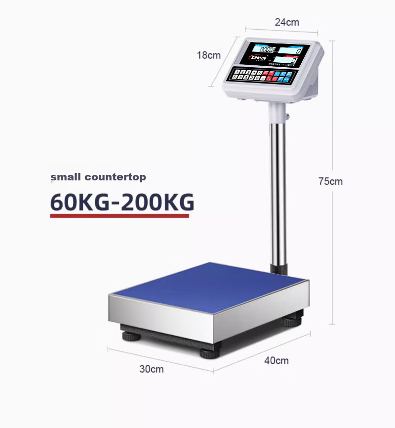 Demin High-Precision Electronic Scale, Gram Scale for Industrial Counting, Commercial Pricing Scale, Express Delivery Floor Scale, 300kg/1g Capacity 16