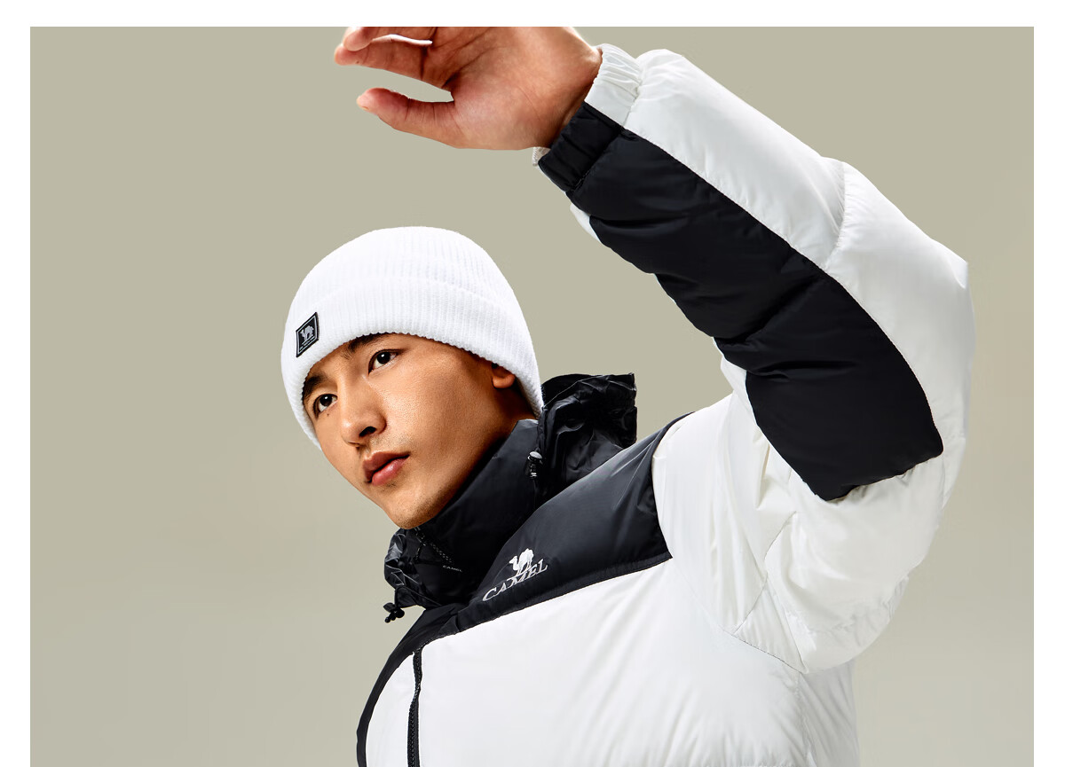 CAMEL Huoyanshan 2.0 down Jacket for Men, Winter New Style, Thickened Warm Puffer Coat, Short Outerwear M13CR07066E 20