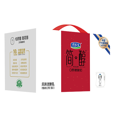君乐宝简醇 0蔗糖 180g *12壶  低温酸奶 生鲜 健康轻食 