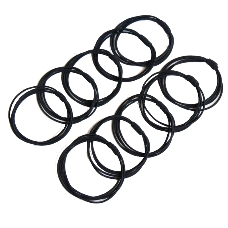 Liqing Autumn And Winter Four-Section High-Elasticity Hair Ties [20 Black], Hair Bands, High-Elasticity Hair Ties, Elastic Bands