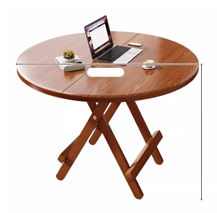 Yupin Foldable Round Dining Table, Simple Home Dining Table for Small Apartments, Outdoor Living Room Table And Chairs CJ123 Square Table Walnut 80 16