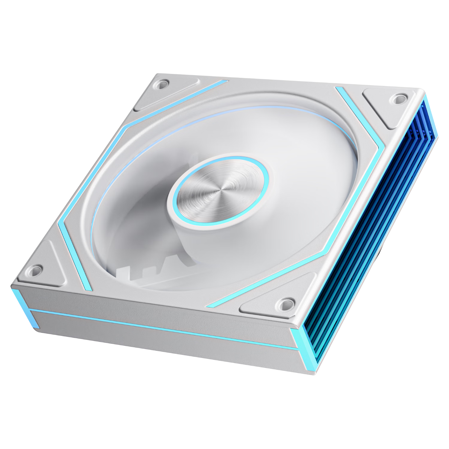 Aigo Starlight S12 White Regular Leaf Single ARGB Light Effect 5V 3-Pin RGB Fan Sync Magnetic Building Block Case Fan 12CM