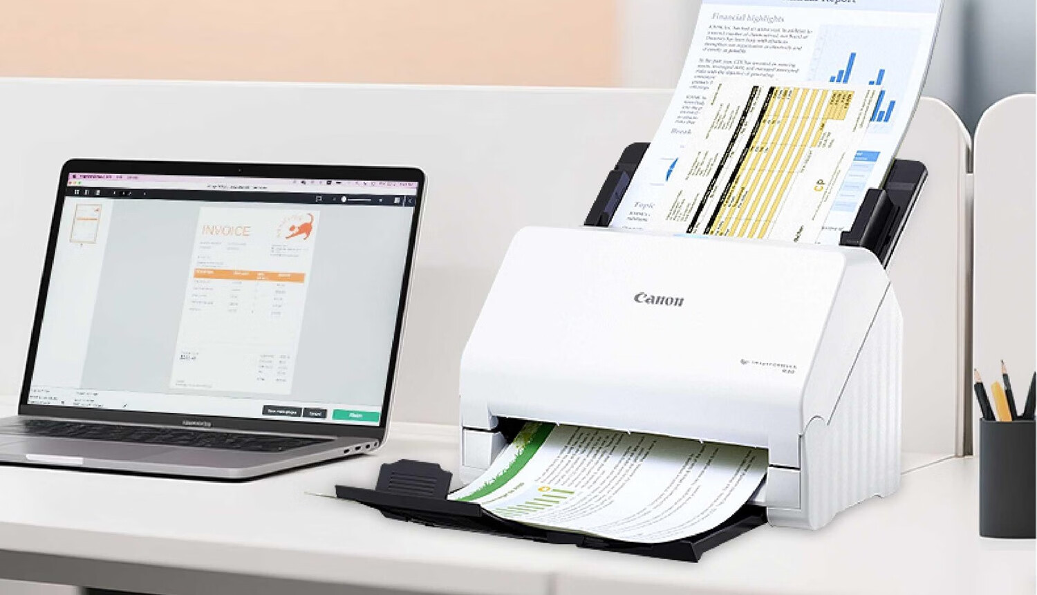 Canon R30 Color Document Sheet-Fed Automatic Continuous Duplex High-Speed Scanner for Batch Scanning of Documents, Contracts And Invoices 2