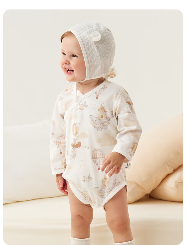 TONGTAI Baby Romper, Spring And Autumn Pure Cotton Newborn Clothes, Infant Bodysuit, Triangle Onesie, Crawling Suit, Pink, 59cm 8