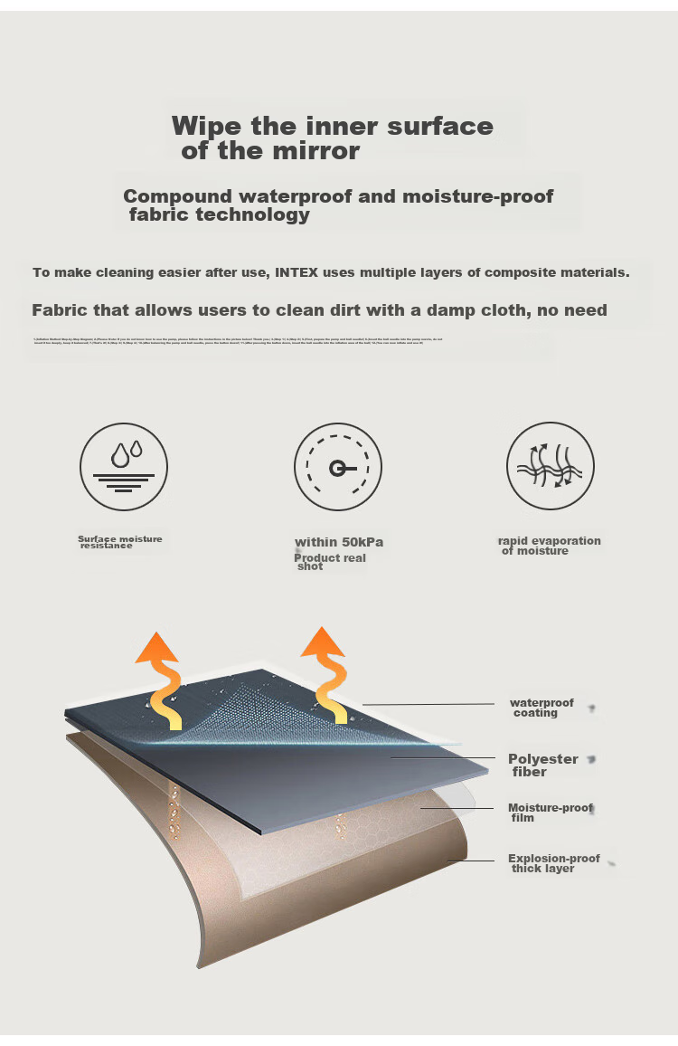 INTEX Automatic Inflatable Mattress, Outdoor Travel Air Bed, Nap Bed, Foldable Home Bed, Tent Moisture-Proof Mat, 64109 5