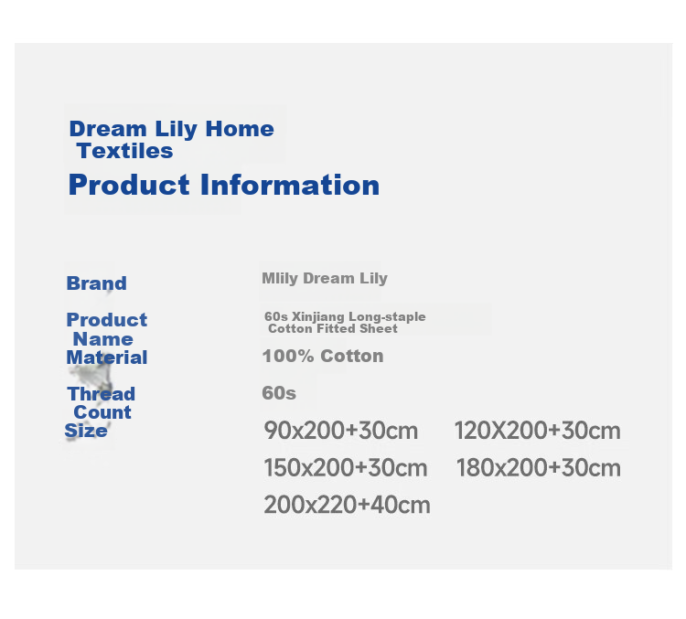 MLILY Student Dormitory 60-Count Pure Cotton Fitted Sheet Mattress Protector Cover Single Piece Pure Cotton Sweet Dream 12