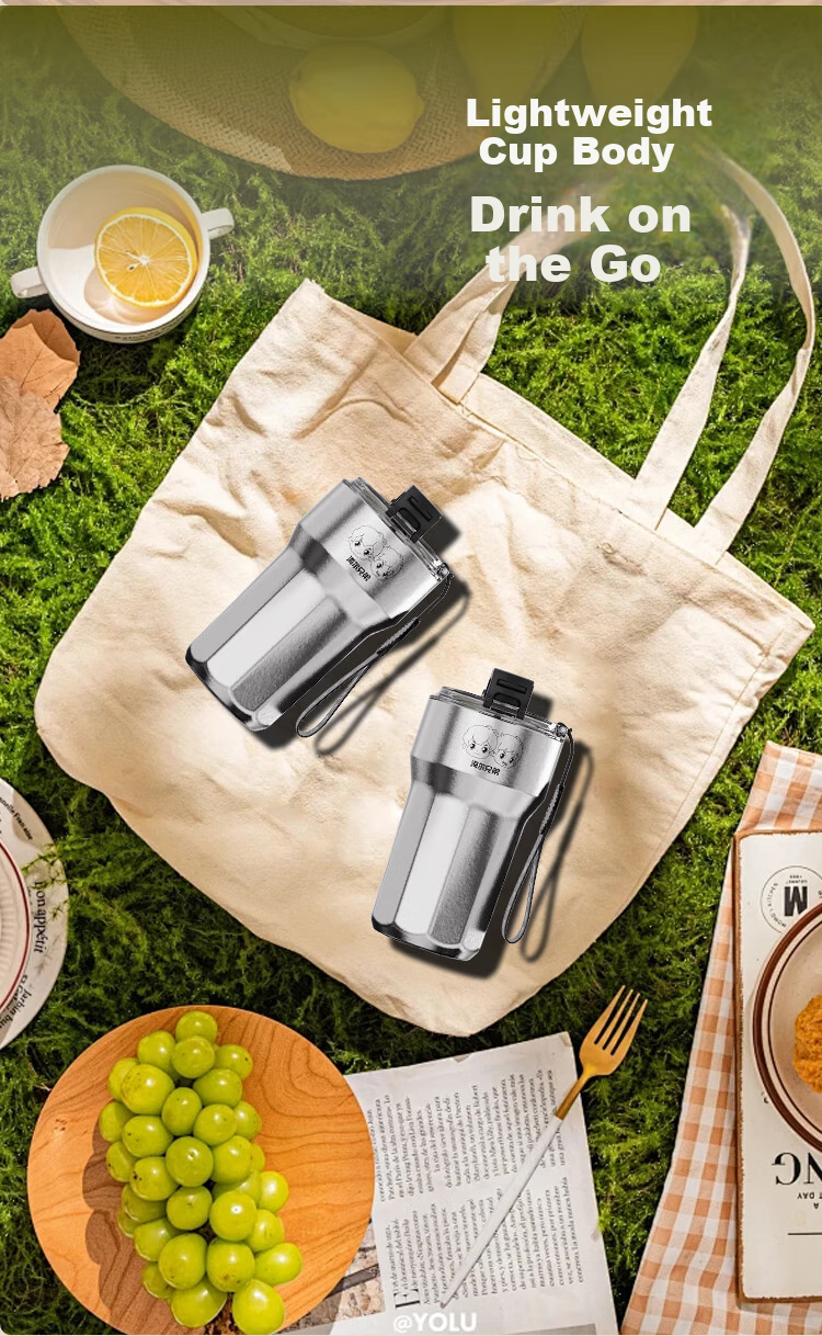 Haier Portable Dual-Drinking Titanium Coffee Mug 4