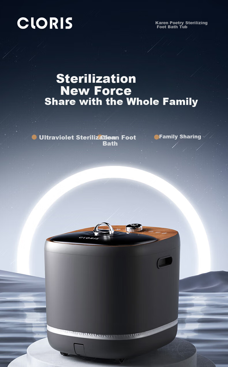 CLORIS UV Sterilization Foot Bath Basin, Calf Soaking Bucket, Fully Automatic Massage Electric Heating Deep Bucket, Mid-Autumn Festival Gift for Wife Or Parents F766B 9