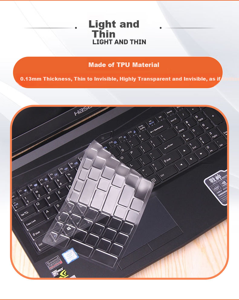 ECOLA Shenzhou X7 911Air Star Wars Third Generation Advanced Edition, 15.6-Inch TPU Keyboard Cover, High-Transparency Protective Keyboard Film EZ012 4