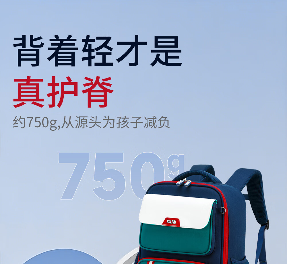 RUiPAi Elementary School Backpack for Boys And Girls Grades 1-3 Accordion-Style Compartmentalized Lightweight Spine-Protecting Children's Schoolbag 6