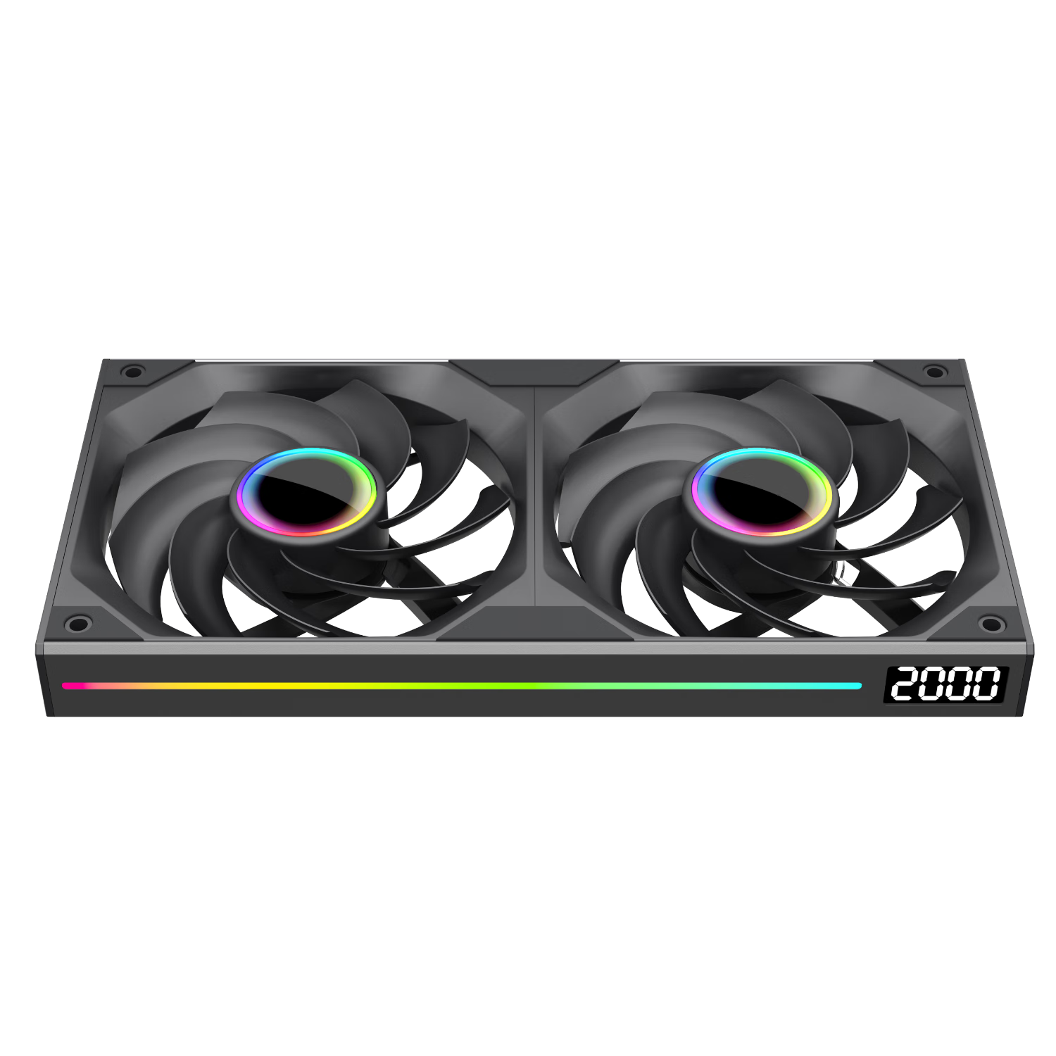 Conglinbao Star Alliance Fan 240 Integrated Building Block Fan, Straight Blade 12cm Aluminum Plate, Synchronized PWM Speed Control, Black Case Fan, ARGB Desktop Computer Quiet Fa