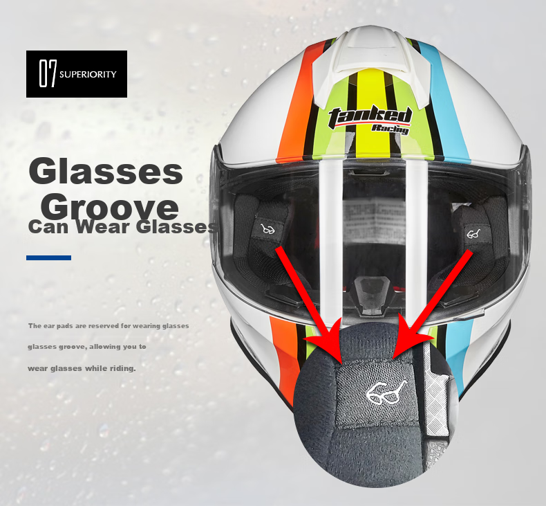 Tanked Racing Motorcycle Helmet T151 Children's Full-Face Anti-Fog 3C Safety Helmet with Lucky Cat Design XXXS 7