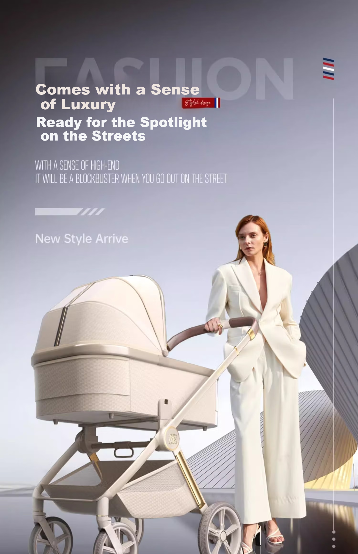 Hakada Stroller, Reversible High Landscape Sleeping Basket, Lightweight, Can Sit Or Lie Down, One-Handed Folding, Integrated Sleep Pod, Shock-Absorbing And Eco-Friendly 2